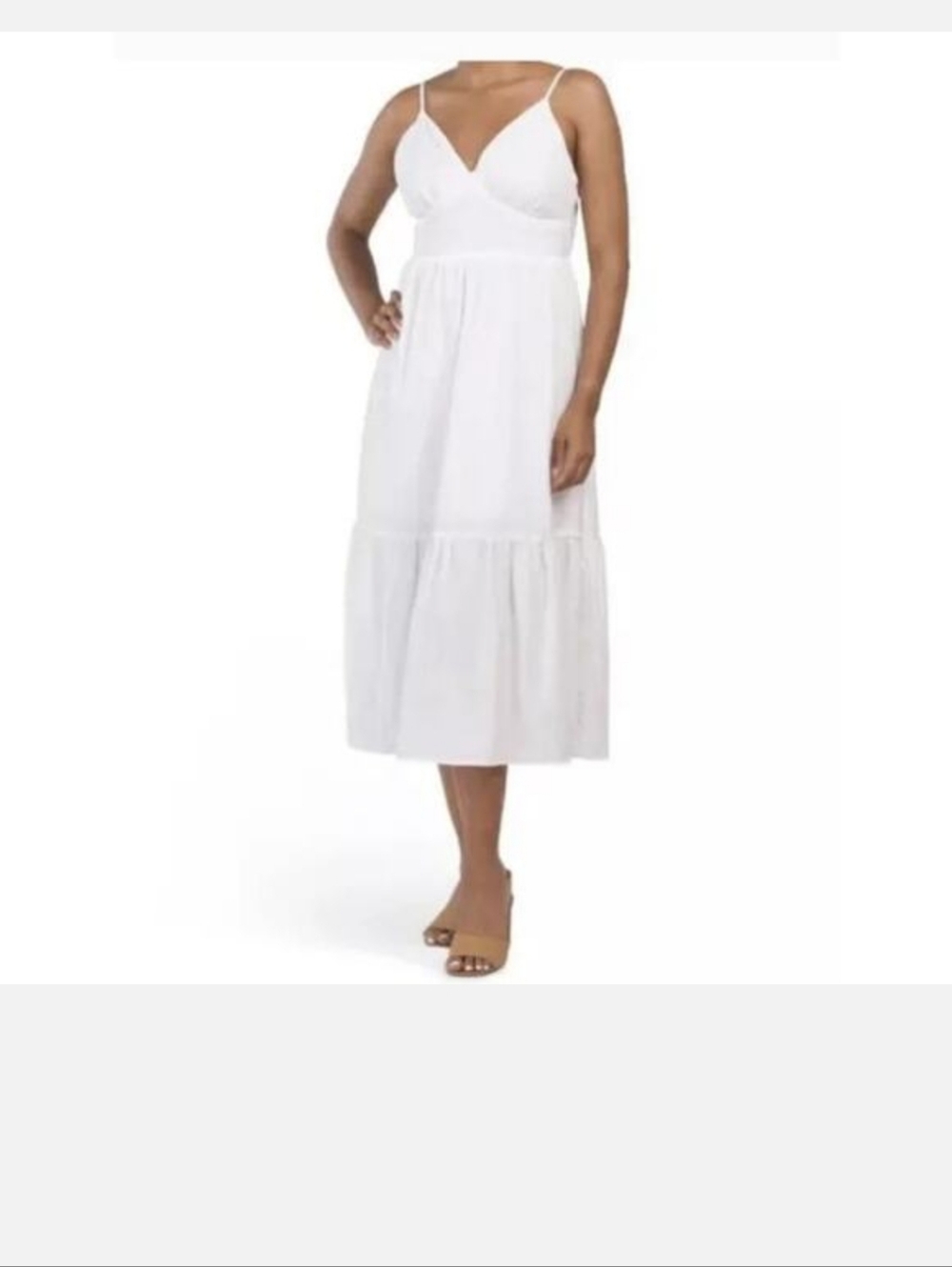 Jessica Simpson White Tie Back Sundress Sz M